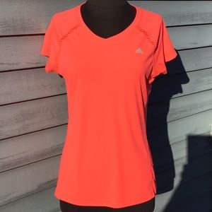 Adidas Bright Coral Climalite Athletic Top